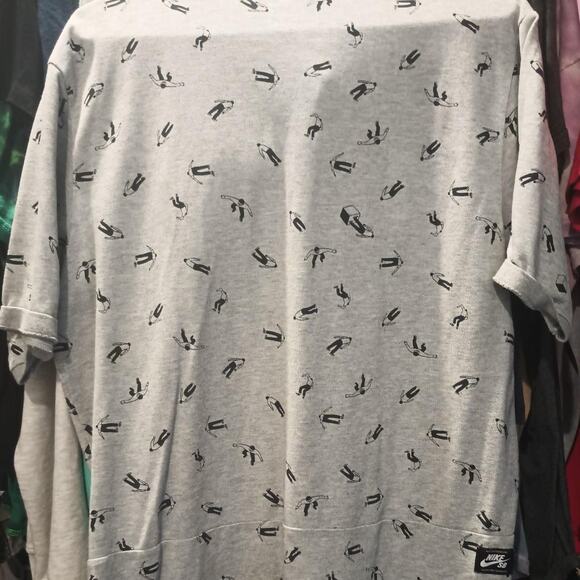 Nike SB - Gray Allover Print Dri-Fit Polo - Skateboard Shirt - Size XL - Picture 8 of 8